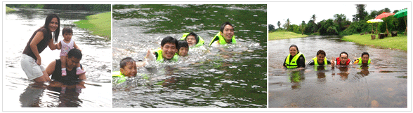 กิจกรรม เล่นน้ำ เล่นน้ำหน้ารีสอร์ท ว่ายน้ำ วิมานน้ำรีสอร์ท รีสอร์ท ที่พัก ห้องพัก บ้านพัก แม่น้ำเพชร แม่น้ำ เพชรบุรี